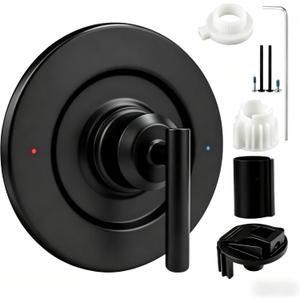 Replacement for Moen Single Lever Handle T2901BL Trim Kit, for Moen Gibson Posi-Temp Shower/Tub 2510/2520/2570/2590 Pressure Balanced Valves（black）