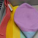 Degeyoyo Large Blanket Basket, 60 L Rectangle Storage Baskets for Organizing, Woven Laundry Basket for Blankets, Cotton rope Blanket Storage for Living Room, Nursery Room, Rainbow