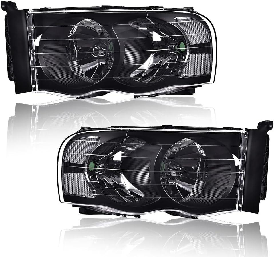 G-PLUS Headlights Assembly Fit Dodge Ram 1500 2002 2003 2004 2005