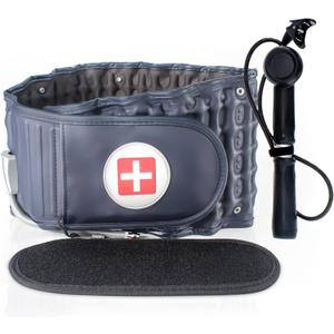 Decompression Back Belt, for Lower Back Pain Relief Lumbar Decompression Belt, Men and Women Lumbar Traction Device (29-49 inch Waists) (Blue)