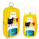 Energymax Hand Sanitizer Spray Case, Portable Hand Sanitizer Holder, Mini Pouch, Zippered Pouch Case for Hand Sanitizer, Fashion Accessory with Snap Hook Hand Sanitizers 1FL. OZ., Five Cute Cats, 3 Pack