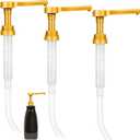 Tanlade 3 Pcs Coffee Syrup Pump Dispenser Sauce Dispenser Pumps for Syrup Bottles 64 Oz, Gold