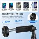 SYNCWIRE 55" Selfie Stick Phone Tripod for iPhone, All-in-one Extendable Aluminum Selfie Stick with Remote, Travel Tripod for iPhone 17/16/15/14/13/12 Series and More Smartphones (Black)