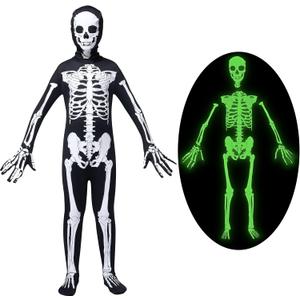 Spooktacular Creations Halloween Kids Scary 3D Skeleton Costume for Boys, Toddlers Skeleton Costume for Halloween Dress Up (XL)