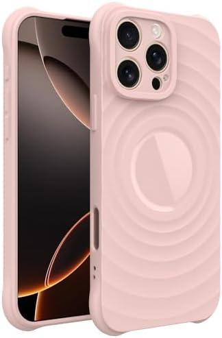 GUNPRIO Case for iPhone 14 Pro, Thin Slim Stylish Ripple Pattern Design, iPhone 14 Pro Protective Cover 6.1 inch, Pink