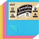 HOMEXCEL Swedish Dishcloths for Kitchen 10 Pack, Sponge Dish Cloth for Counters & Washing Dishes, Reusable and Absorbent Paper Towels, 3 Colors Assorted