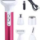 Electric Razor for Women Removal for Body Nose Hair Trimmer Face Shavers Eyebrow Legs Armpit Bikini Area Pubic Underarms Painless Rechargeable Portable 5 in 1 Womens Razors Set