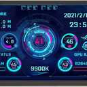 Flylin 3.5in IPS USB Mini Screen, CPU Hardware Temperature Monitor Type-C Sub Screen, AIDA64 PC Temperature Display Screen for Computer Case