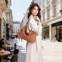 Woven Suede Shoulder Bag for Women,Suede Handbag Hobo Fashion Tote Bag Satchel for Work Weekend Travel Purse 2025