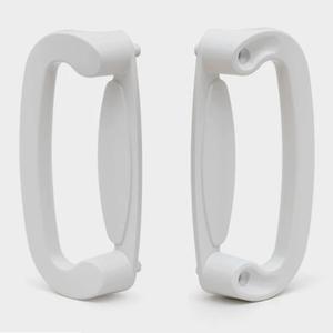 Gliding Patio Door Dummy Pull Handles Compatible with Andersen Tribeca Style OEM Part #2562033, 2573602 & #2573604, 5-1/2" Hole Centers, Non-Handed, White Diecast