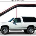Lightronic Extra Durable In-Channel Window Visor, Fit Chevrolet & GMC C/K 1500, 2500, 3500 1988-1999, Regular/Extended Cab, 1992-1999 Tahoe & Yukon, 1992-1994 Blazer (NOT Fit S10 Blazer), Smoke, 2-Pcs