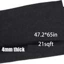 Black Speaker Box Carpet Fabric 47×65in 21.25 Sqft, Heavy Duty Polyester Automotive Carpet Roll for Car Trunk Truck RV Boat Subwoofer Box Liner, Easy to Cut & Mold