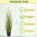 Jexine 4 Pcs 4 ft Tall Artificial Grass Plant Potted Artificial Greenery Floor Plants Faux Pampas Grass Tall in Pot for Housewarming Gift House Garden Bathroom Lobby Outdoor Decoration