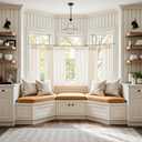 jinchan Pinch Pleated Linen Blend Curtains 45 Inch 2 Panels Light Filtering Modern Farmhouse Back Tab Drapes for Kitchen Bathroom Beige