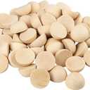 80 PCS 2 Inch Half Wood Balls, Split Wood Balls, Half Wooden Spheres, Half Round Balls, Suitable for Painting, Glass, Various Materials, DIY Jewelry Accessories and Craft Supplies, by GNIEMCKIN.