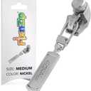 FixnZip (Medium, Nickel) - See Size Guide - Universal Zipper Repair Kit for Jackets, Luggage, Bags - Backpack Zipper Replacement Repair Kit - Instant Zipper Fix