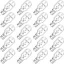 NETEHA 20 Pack 12 Volt 7 Watt Low Voltage Wedge Base T5 Landscape Light Bulbs for Garden, Deck, Yard, Cabinet and Automotive