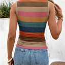 Women's Rerto Floral Tank Tops Graphic Sleeveless Fitted Summer Tops Casual T Shirts Tees (XL)