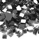 10 lbs Fire Glass, 1/2 Inch Black Reflective Fire Glass for Propane Fire Pit, Fire Pit Glass Rocks Safe for Fireplace, Table and Landscaping