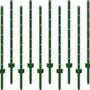 Fence Posts 7 Feet, Pack of 10, 3-4-5-6-7Ft Heavy Duty Garden Metal Steel Fence Post with U-Channel, No Dig Steel U Post Fencing for Lawn, Garden