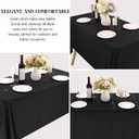 4 Pack Rectangle Tablecloth 60x102 Inch Black Washable Polyester Table Cover for Wedding Dining Table Buffet Parties Banquet DecorationBlack