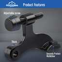 HOMOTEK 6 Pack Hinge Pin Black Door Stopper,Adjustable Deluxe Heavy Duty Door Stopper 2-1/2"x1-3/4,with Black Rubber Bumper Tips