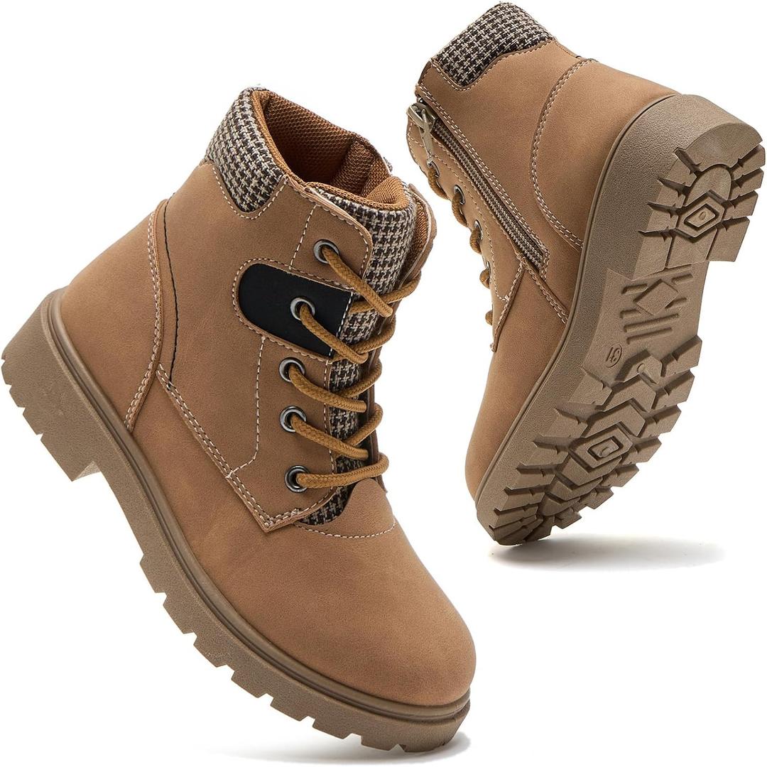 Daclay Toddler Boys Girls Boots Kids Work Boots Winter Snow Boot Hiking Outdoor Shoes, Size: 10 Little Kid