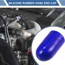 3 x X AUTOHAUX 30mm Length 16mm/0.63" ID Blue Red Reinforced Silicone End Cap