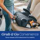 Chicco GoFit ClearTex Plus Backless Booster Car Seat, Latch Attachment, Quick-Release Latch Removal, Portable Car Booster Seat for Children at Least 4 Years Old and 40-110 lbs, Obsidian/Black