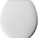 Bemis Mfg Mayfair Toilet Seat Rnd Wh/Chrm