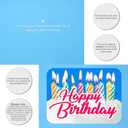 5 x Animated Greeting Card with dynamic pic inside, 6.1 * 4.8in Individual Handmade Happy Birthday Greeting Card, Colorful Candles style,with Envelope & Printed Message Inside