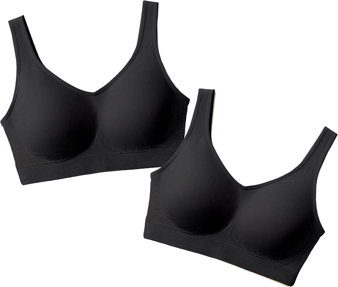 SHAPERMINT Wireless Bras for Women No Underwire  Small to Plus Size Bralettes with Support and Natural Lift