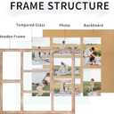 YESKAY 4x6 Picture Frame Collage for Wall Decor with Real Glass,Multiple Wooden Photo Collage Frames,7-Opening for 4 x 6 Picture Frames,Rustic Brown,2 Pack