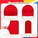 Mindsoft Fast Party Arch Backdrop Cover Set of 3 Racing Theme Arch Covers Spandex Stretch Backdrop Stand 4ft, 5ft, 6ft for Wedding Birthday Banquet Ceremony Decoration(Red)