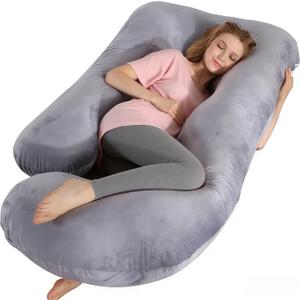 BATTOP Pregnancy Pillow for Sleeping,Full Body Maternity Pillow with Removable Washable Cover,Support for Back,Hips,Legs,Belly for Pregnant Women