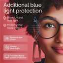 Gaoye Blue Light Blocking Glasses - Trending Round TR90 Frames, Metal Arms, UV400 Protection - Matching Soft Case