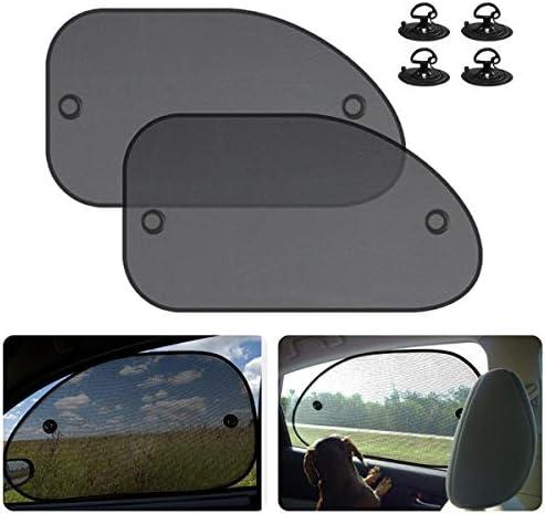 2 Pack Universal Car Window Shade, Cling Sunshade - Sun, Glare and UV Rays Protection for Your Child - Baby Side Window Car Sun Shades, Blocks Over 98% of Harmful UV Rays (Large)