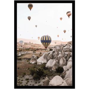 GEORHJ Poster Wall Art Print Canvas Print Painting Poster Hot Air Balloons Wall Picture Art Living Room Home Decor Modern Home and Bedroom Decoration 8x12inch (Solid wood)