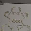 Metal Gingerbread Wreath Spiral Christmas Card Holder Xmas Wall Hanging Photo Greeting Card Holder Wire Loop Picture Display Insert Wall Decor