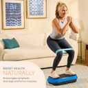 Lifepro Waver Mini Vibration Plate Exercise Machine with Remote & Bands Compact Whole Body Vibrating Plate for Lymphatic Drainage & Muscle Toning Shake Machine with 99 Speed Levels & 10 Presets