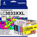 LC3033XXL Ink Cartridges Replacement for Brother LC3033 bk/c/m/y Ink Cartridge Compatible with Brother MFC-J995DW MFC-J805DW MFC-J815DW Printer, 4 Packs