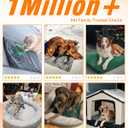 Heated Cat Bed for Indoor Pets  Constant Temperature 100.4-107.6 Donut Cat Heating Pad with Chew Resistant 87 Inch Cord, Washable Cover, Cozy Round Pet Bed for Small Cats Kittens Dogs