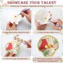 Gilprop 12 Pcs Cardinal Christmas Tree Ornaments Hanging 4''-5'' Clam Scallop Shells with 24 Pcs Red Cardinal Decoupage Paper and Ropes for DIY Xmas Tree Gifts Holiday Decor Home