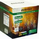 Dusk to Dawn Edison Light Bulbs ST58(ST19), Soft White 2700K, 6.5W=60W, Non-Dimmable Auto On/Off, Light Sensing LED Filament Bulb Outdoor for Porch Patio Garage Garden,750LM, E26, 4-Pack