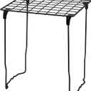 LockerMate Stac-A-Shelf Locker Organizer Shelf, Stackable, Extra Tall, Fits Standard Size School Lockers, Black