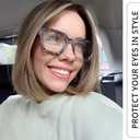 livho Oversized Eyewear Frame for Woman and Men - Rectangle Fashion Glasses for Computer, Chic Preppy Frame