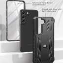 SOiOS for Samsung Galaxy S22 Protective Case: Military Grade Drop Proof Protection Mobile Phone Cover with Kickstand | Rugged Shockproof TPU Matte Textured Sturdy Phone Bumper (Black)