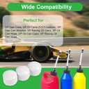 8pcs Racing Fuel Jug Cap, Plastic Dustproof & Waterproof Racing Gas Can Replacement Vent Hose Dust Cap Lids Accessories Compatible with 5.5 Gallon Fuel Jugs Egs Tank & Scribner Tank
