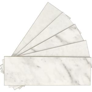 30-Sheet Marble Subway Tile Peel and Stick Tile, 4 in. x 12 in. Stone Composite Waterproof Backsplash Tiles for Kitchen, Bathroom, Fireplace(White Marble)