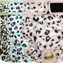 Langsprit Washable Female Dog Diapers - Doggie Reusable Diapers for Doggy Puppy Female in Period - Highly Absorbent Dog Heat Panties Leopard Medium